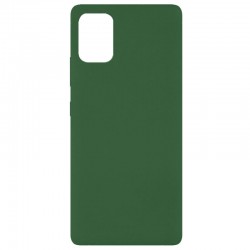 Чехол Silicone Cover Full without Logo (A) для Xiaomi Mi 10 Lite (Зеленый / Dark green)