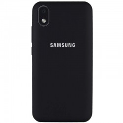 Чехол Silicone Cover Full Protective (AA) для Samsung Galaxy M01 Core / A01 Core (Черный / Black)