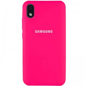 Чохол Silicone Cover Full Protective (AA) Для Samsung Galaxy M01 Core / A01 Core (Рожевий / Barbie pink)