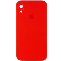 Чехол Silicone Case Square Full Camera Protective (AA) для Apple iPhone XR (Красный / Red)