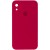 Чохол Silicone Case Square Full Camera Protective (AA) Для Apple iPhone XR (Червоний / Rose Red)