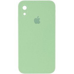Чохол Silicone Case Square Full Camera Protective (AA) Для Apple iPhone XR (М'ятний / Mint)