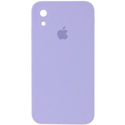 Чехол Silicone Case Square Full Camera Protective (AA) для Apple iPhone XR (Сиреневый / Dasheen)