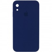 Чохол Silicone Case Square Full Camera Protective (AA) Для Apple iPhone XR (Темно-синій / Midnight blue)