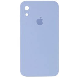 Чохол Silicone Case Square Full Camera Protective (AA) Для Apple iPhone XR (Блакитний / Mist blue)