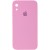 Чохол Silicone Case Square Full Camera Protective (AA) Для Apple iPhone XR (Рожевий / Light pink)