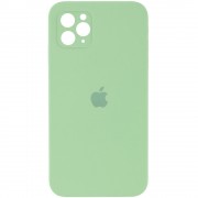 Чохол Silicone Case Square Full Camera Protective (AA) Для Apple iPhone 11 Pro (М'ятний / Mint ) 