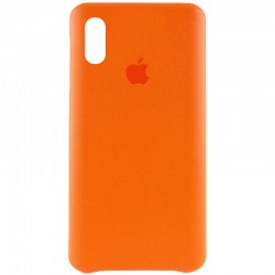 Шкіряний чохол AHIMSA PU Leather Case Logo (A) Для Apple iPhone X / XS (Помаранчевий)