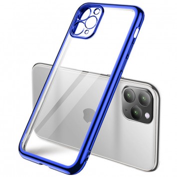 Прозорий силіконовий чохол з глянцевою окантовкою Full Camera Для Apple iPhone 11 Pro (Синій)