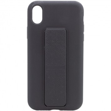 Чохол Silicone Case Hand Holder для Apple iPhone X / XS (Чорний / Black)