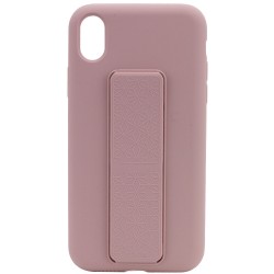 Чехол Silicone Case Hand Holder для Apple iPhone XR (Розовый / Pink Sand)