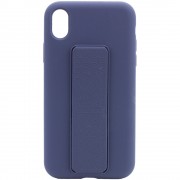Чохол Silicone Case Hand Holder для Apple iPhone XR (Темно-синій / Midnight blue)