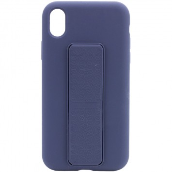 Чохол Silicone Case Hand Holder для Apple iPhone XR (Темно-синій / Midnight blue)