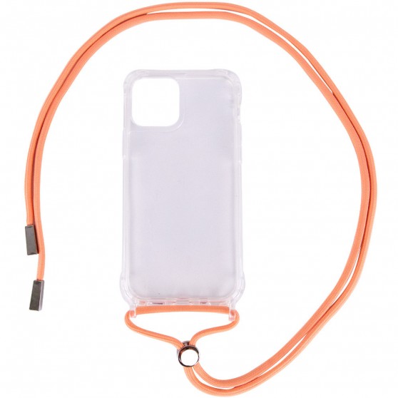 Чохол TPU Crossbody Transparent для Apple iPhone 11 Pro (Персиковий)