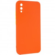 Чехол TPU Square Full Camera для Samsung Galaxy A02, оранжевый