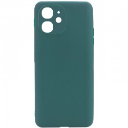 Силиконовый чехол Candy Full Camera для Apple iPhone 12 (6.1"") (Зеленый / Forest green)