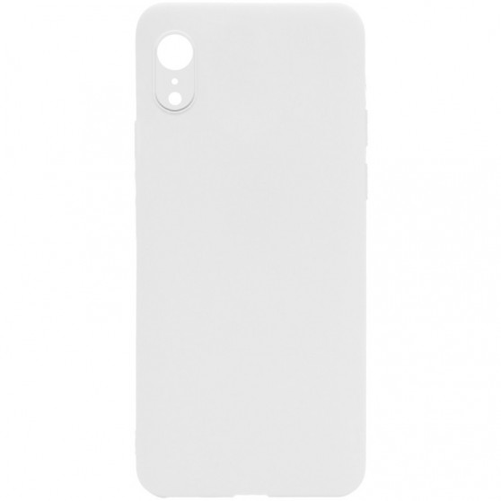 Силиконовый чехол Candy Full Camera для Apple iPhone XR (Белый / White)