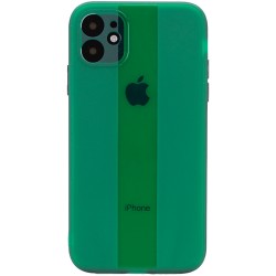 Чохол TPU Glossy Line Full Camera Для Apple iPhone 12 (6.1"") (Зелений)