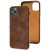 Шкіряний чохол для iPhone 11 Pro Max - Croco Leather (Brown)