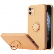 Чохол TPU Candy Ring Full Camera Для Apple iPhone 12 (Помаранчевий / Coral ) 