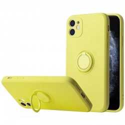 Чехол TPU Candy Ring Full Camera для Apple iPhone 12 (6.1"") (Желтый / Yellow)