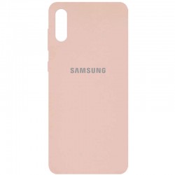 Чохол Silicone Cover Full Protective (AA) Для Samsung Galaxy A02 (Рожевий / Pudra)