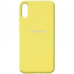 Чохол Silicone Cover Full Protective (AA) Для Samsung Galaxy A02 (Жовтий / Yellow)