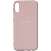 Чохол Silicone Cover Full Protective (AA) Для Samsung Galaxy A02 (рожевий / Pink Sand)