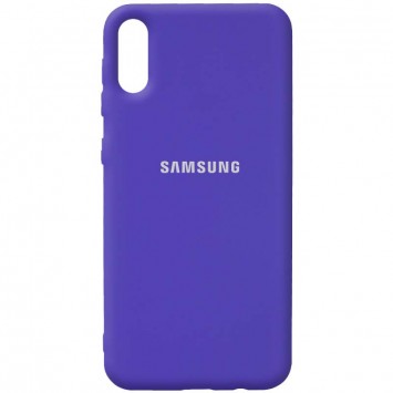 Чохол Silicone Cover Full Protective (AA) Для Samsung Galaxy A02 (Фіолетовий / Purple)