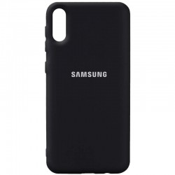 Чохол Silicone Cover Full Protective (AA) Для Samsung Galaxy A02 (Чорний / Black)