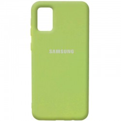 Чохол Silicone Cover Full Protective (AA) Для Samsung Galaxy A02s ( М'ятний / Mint)