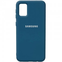 Чохол Silicone Cover Full Protective (AA) Для Samsung Galaxy A02s (Синій / Cosmos Blue)