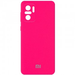 Чехол Silicone Cover Full Camera (AA) для Xiaomi Redmi Note 10 / Note 10s (Розовый / Barbie pink)