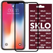 Захисне скло на iPhone 11 Pro / X / XS (5.8") SKLO 3D (full glue) (Чорний)