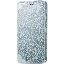 Шкіряний чохол книжка GETMAN Mandala (PU) для Samsung Galaxy A72 4G / A72 5G (Сірий)