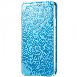 Шкіряний чохол книжка GETMAN Mandala (PU) для Samsung Galaxy A72 4G / A72 5G (Синій)