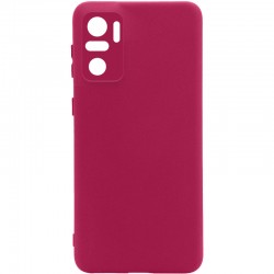 Чохол Silicone Cover Full Camera without Logo (A) для Xiaomi Redmi Note 10 / Note 10s (бордовий / Marsala)