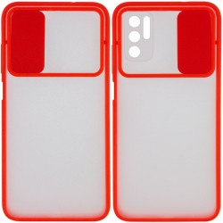 Чехол Camshield mate TPU со шторкой для камеры для Xiaomi Redmi Note 10 5G / Poco M3 Pro (Красный)
