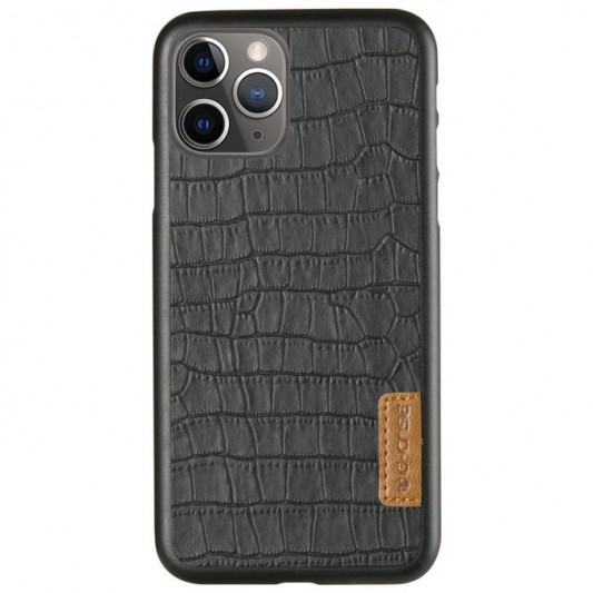 Шкіряна накладка G-Case Crocodile Dark series для Apple iPhone 11 Pro (чорний)