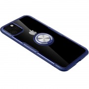 TPU + PC чохол Deen CrystalRing for Magnet (opp) для Apple iPhone 11 Pro Max (Безбарвний / Темно-синій)