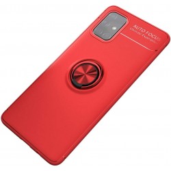 TPU чехол Deen ColorRing под магнитный держатель (opp) для Samsung Galaxy M31s (Красный / Красный)