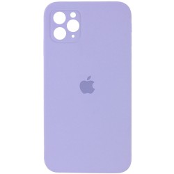 Чехол Silicone Case Square Full Camera Protective (AA) для Apple iPhone 11 Pro Max (Сиреневый / Dasheen)
