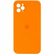 Чохол Silicone Case Square Full Camera Protective (AA) Для Apple iPhone 11 Pro Max (Помаранчевий / Bright Orange)