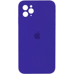 Чехол Silicone Case Square Full Camera Protective (AA) для Apple iPhone 11 Pro Max (Фиолетовый / Ultra Violet)