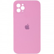 Чохол Silicone Case Square Full Camera Protective (AA) Для Apple iPhone 11 Pro Max (Рожевий / Light pink)