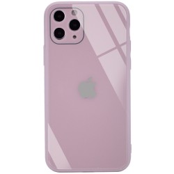 TPU+Glass чехол GLOSSY Logo Full camera (opp) для Apple iPhone 11 Pro (Розовый / Pink Sand)
