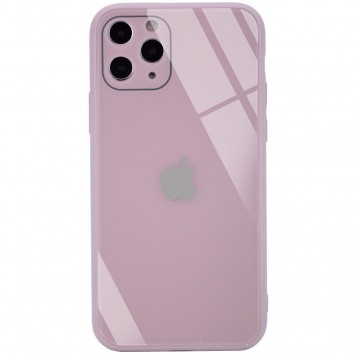 TPU + Glass чохол GLOSSY Logo Full camera (opp) для Apple iPhone 11 Pro (рожевий / Pink Sand)