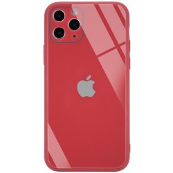 TPU+Glass чехол GLOSSY Logo Full camera (opp) для Apple iPhone 11 Pro (Красный)