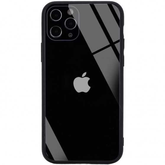 TPU + Glass чохол GLOSSY Logo Full camera (opp)для Apple iPhone 11 Pro (чорний)