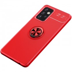 TPU чехол Deen ColorRing под магнитный держатель (opp) для Samsung Galaxy A72 4G / A72 5G (Красный / Красный)